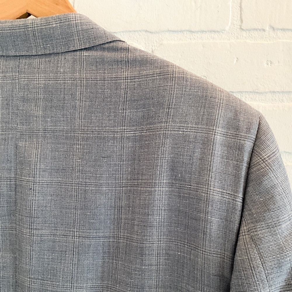 Ermenegildo Zegna Tailored Wool Blazer Micro Plaid Quiet Luxury Sz 50L - Picture 11 of 15
